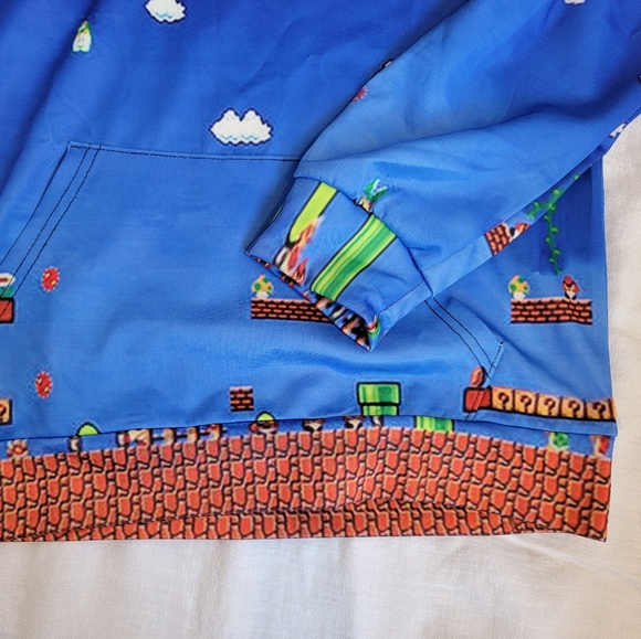 Mario Brothers Video Game Scene Graphic Hoodie - Picture 2 of 4
